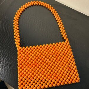 Lady Ellen Orange Beaded Handbag